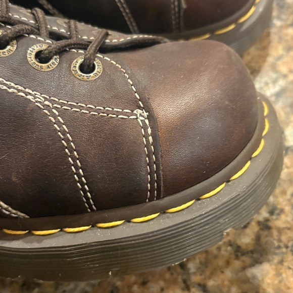 Dr. Martens Vintage Y2K Brown Leather 12283 Daisy Splat Platform Oxford. Size 10 - Picture 12 of 13